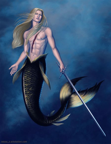 Русалка-парень тритон тритон