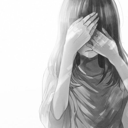 Девушка плачет аниме