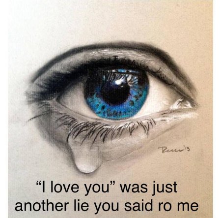 Глаз со слезой рисунок