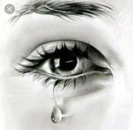 Глаз со слезой рисунок