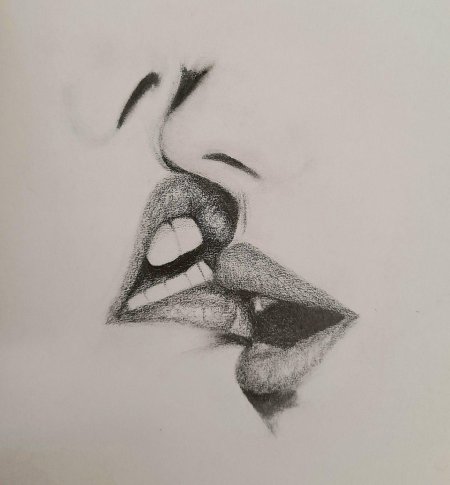 Рисунки карандашом поцелуй