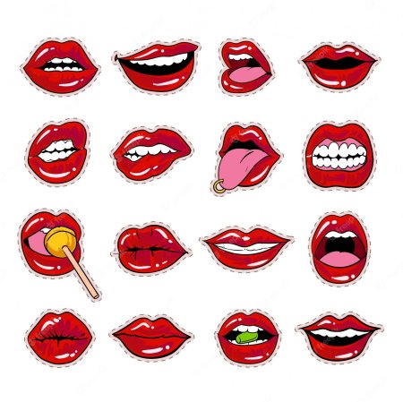 Наклейка губы