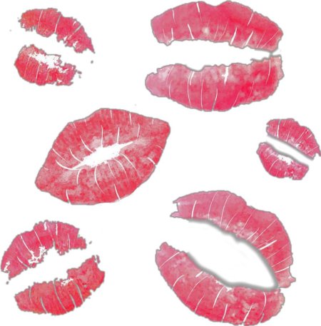 Отпечаток губной помады