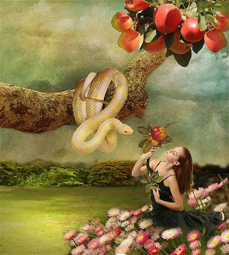 Адам и ева змей искуситель