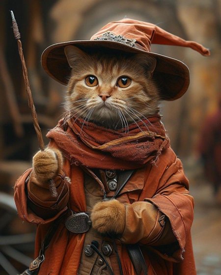 Кот волшебник в шляпе