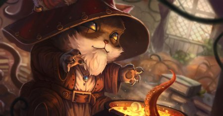 Кот волшебник арт