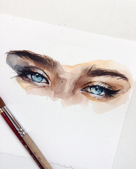 Глаза акварелью