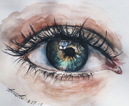 Глаза акварелью