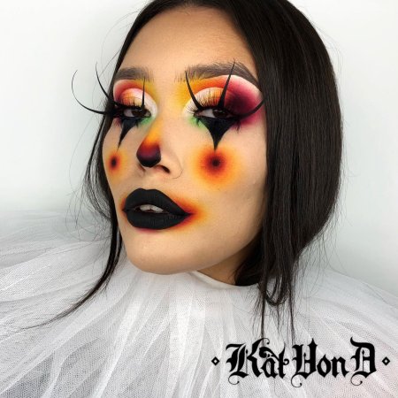 Макияж на хэллоуин для девушек клоун