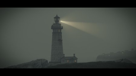 Маяк анива в тумане