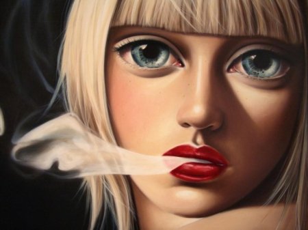 Мультяшная девочка с большими глазами