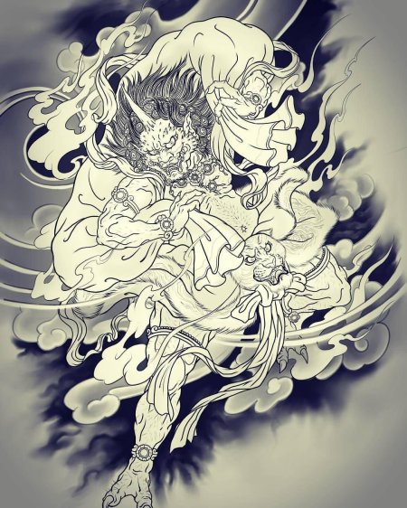 Эскиз тату японский стиль