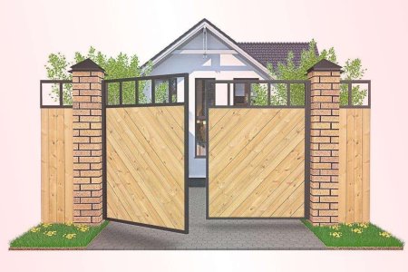 Ворота для дачи распашные