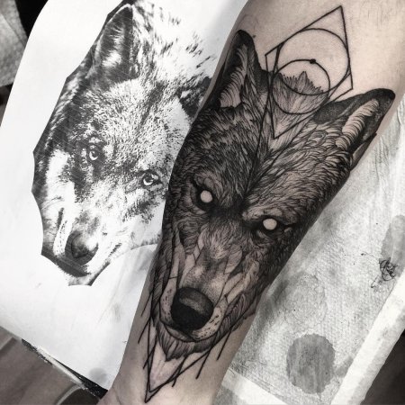 Тату волк