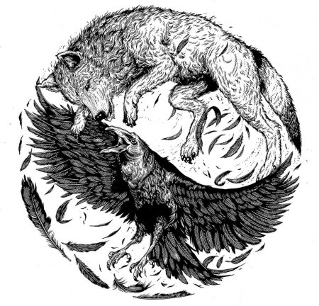 Фенрир волк тату