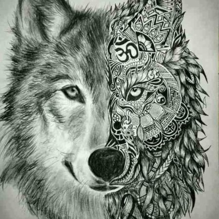 Волки тату эскизы