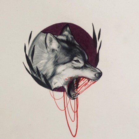 Волк эскиз