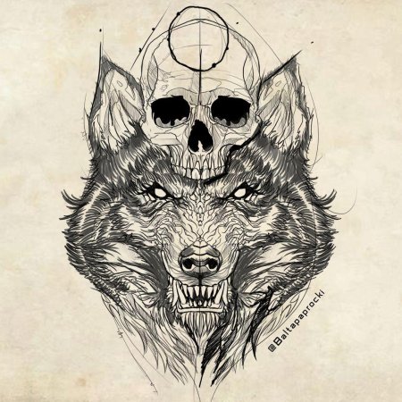 Волки тату эскизы