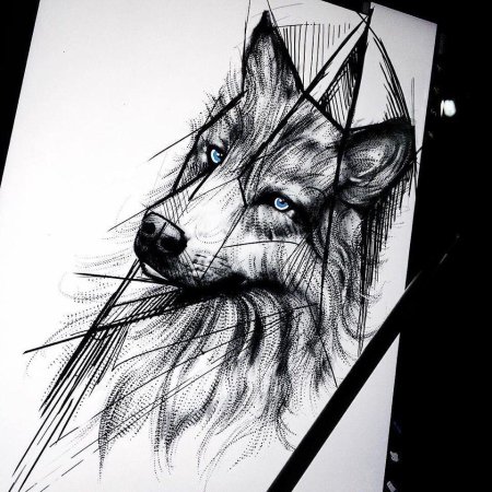 Волки тату эскизы