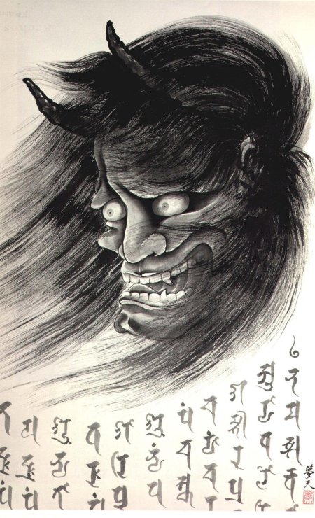 Демоны японской мифологии тату