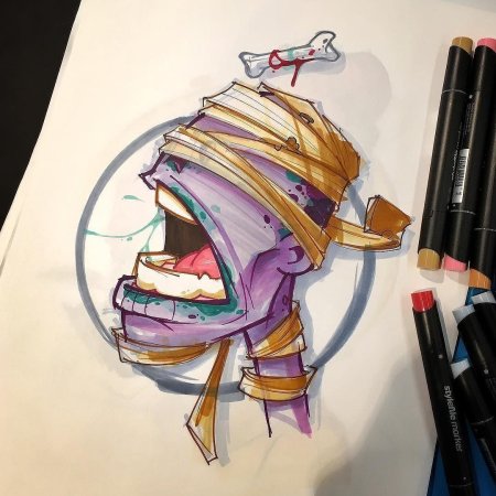 Маркерами рисунки