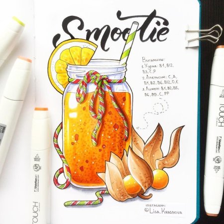 Рисунки маркерами лиза краснова для скетчбука