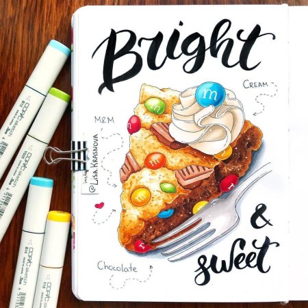 Скетчинг маркерами лизы красновой