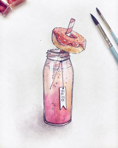 Рисунки для срисовки акварелью