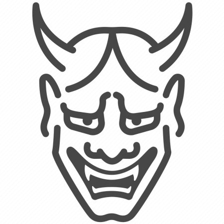 Маска hannya демон