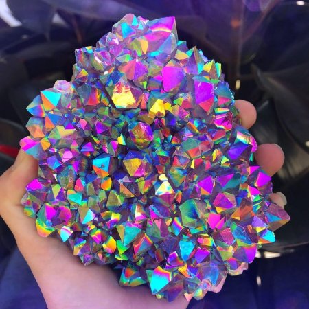 Турмалин радужный кварц