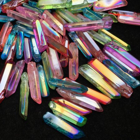 Аура кварц радужный кварц