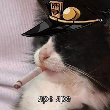 Кот с сигаретой