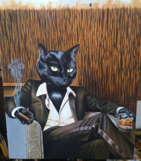 Кот с сигарой