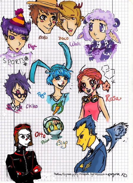 Смешарики в стиле аниме