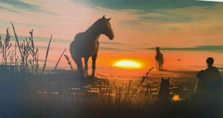 Лошади на закате