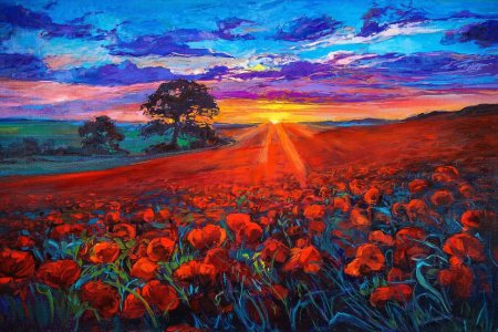 Картина маковое поле