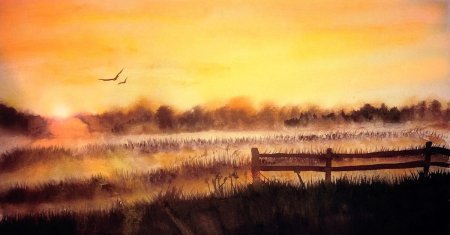 Живопись закат