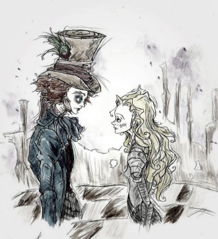 Алиса в стране чудес шляпник и алиса