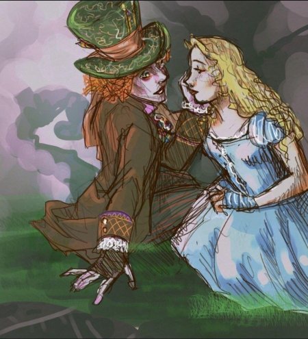 Алиса в стране чудес шляпник и алиса