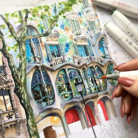 Алина миллер архитектурный скетчинг