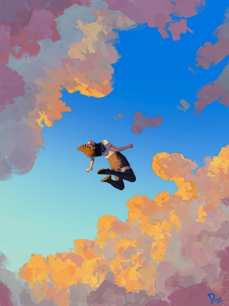 Полет в облаках арт