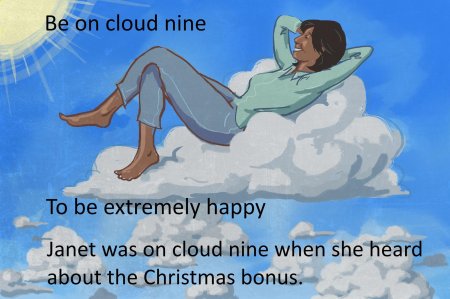 Идиомы to be on cloud nine