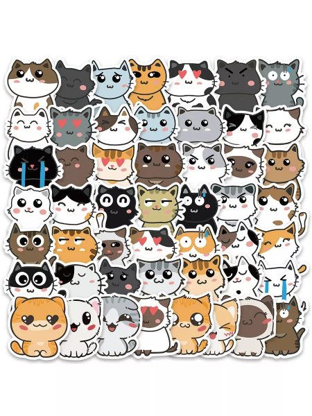 Котики наклейки