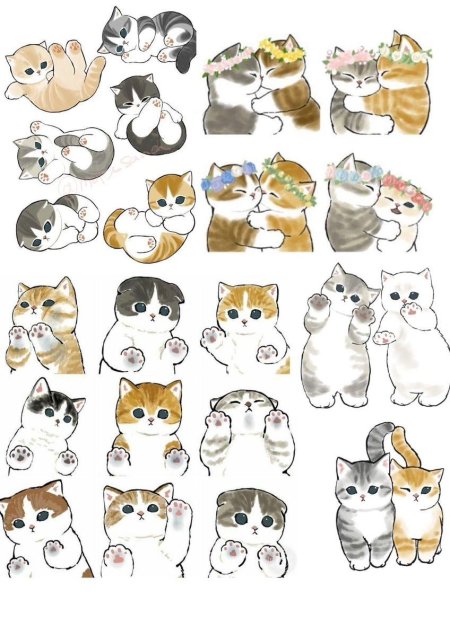 Наклейки котики милые