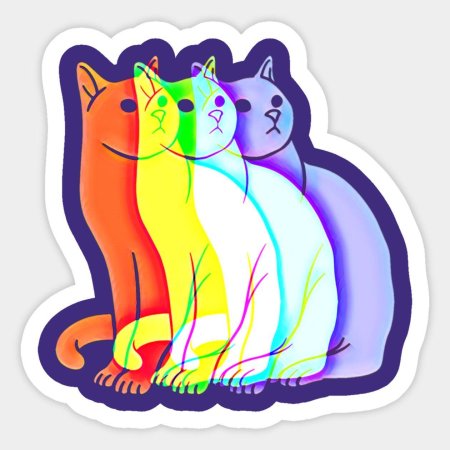 Наклейки кошачий арт