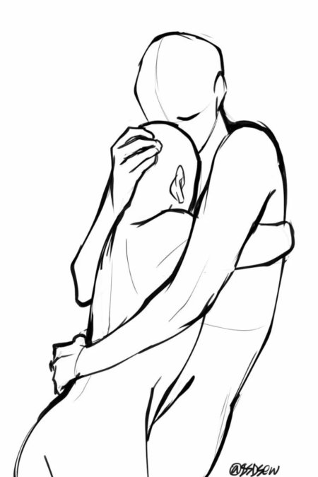 Референсы для рисования объятия