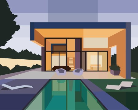 Современные дома рисунок