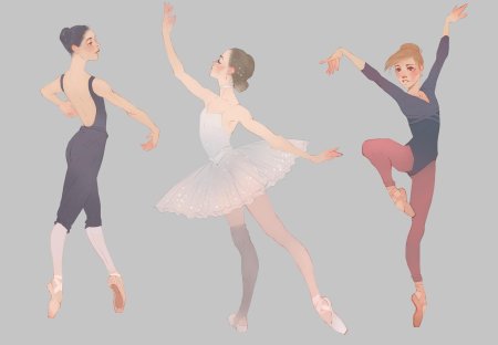 Позы балерин для рисования