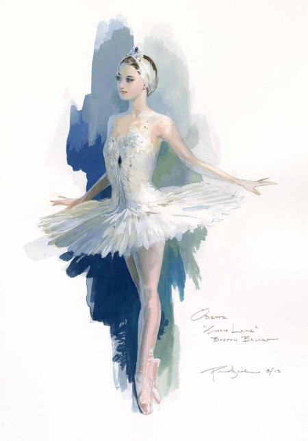 Балерина акварель