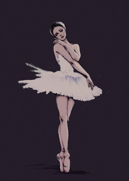 Рисунок балерина танцует